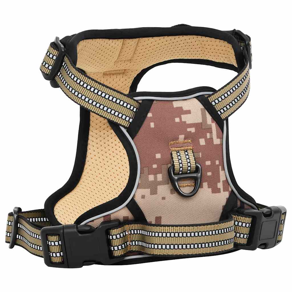 VIDAXL CARMINA DEL CANE CON CINTURA E COLLARE REGOLABILE M MAUFFAGE BROWN