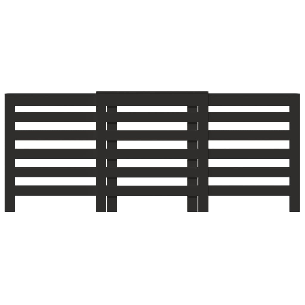 Vidaxl Radiatorom Construction 205x21.5x83,5 cm Black in legno trasformato