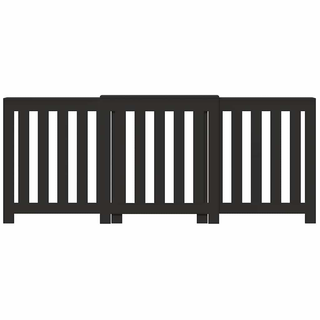 Vidaxl Radiatorom Construction 205x21.5x83,5 cm Black in legno trasformato