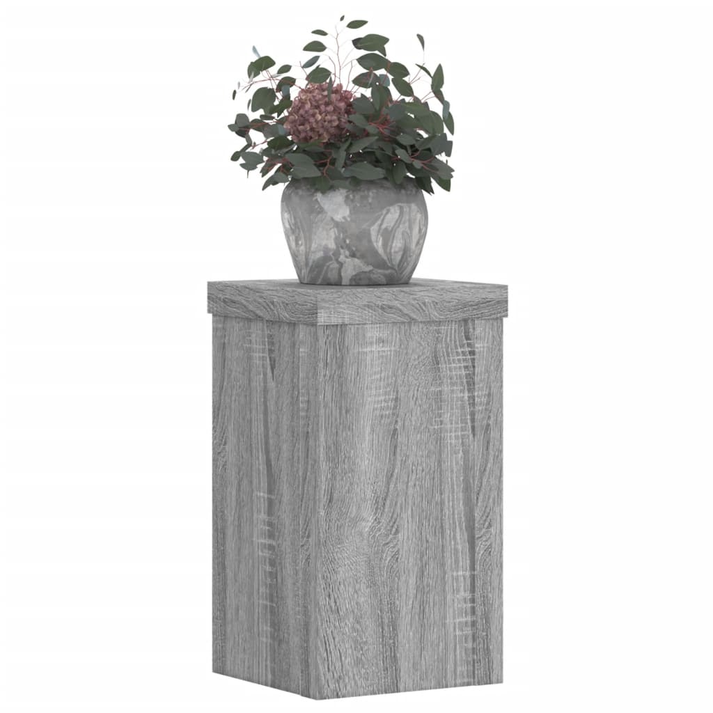 Standard di pianta Vidaxl 2 PC 10x10x18 cm Sonoma grigio elaborato