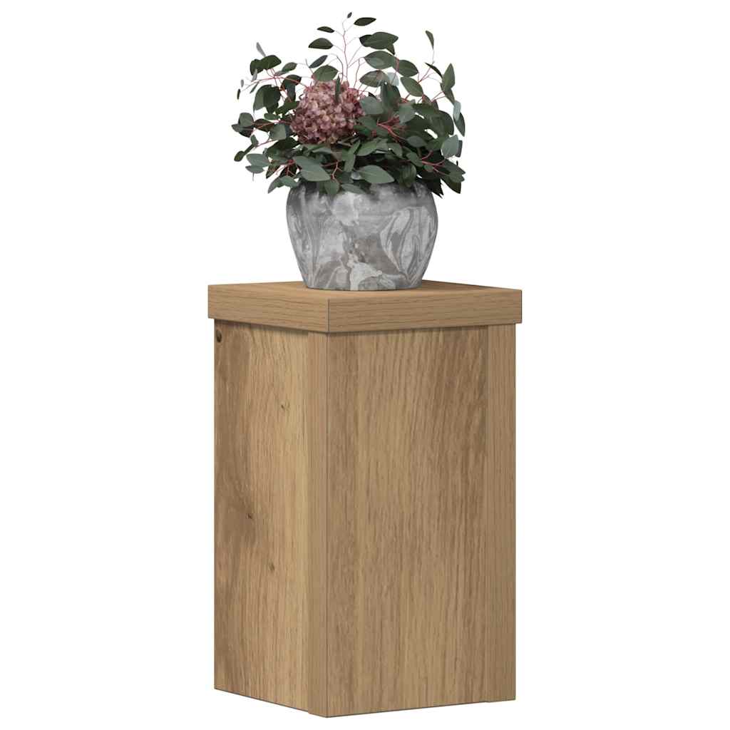 Vidaxl Planting Stands 2 PCS 10x10x18 cm de roble artesanal de madera