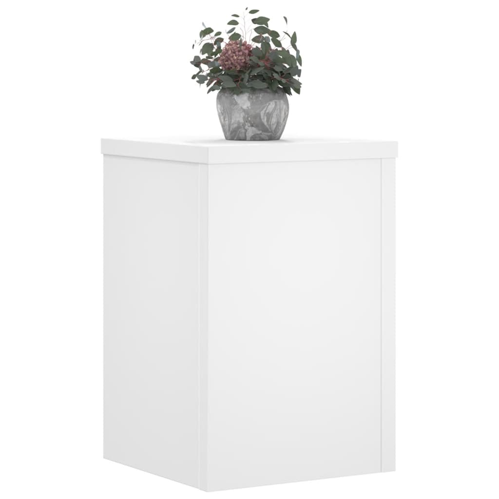 Estándares de planta Vidaxl 2 ST 20X20x30 cm de madera procesada blanca