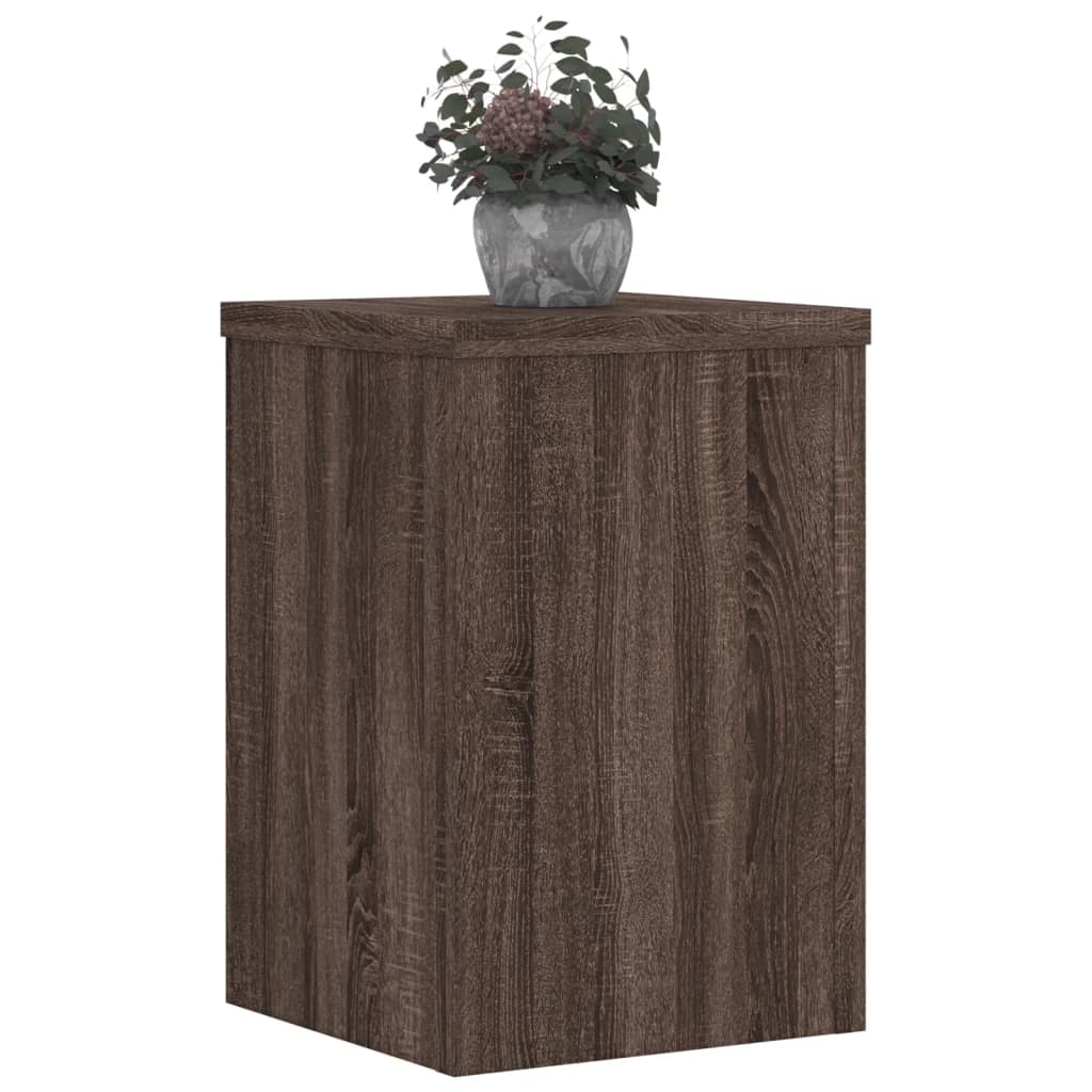 Estándares de planta Vidaxl 2 ST 20X20x30 cm de madera procesada de roble marrón