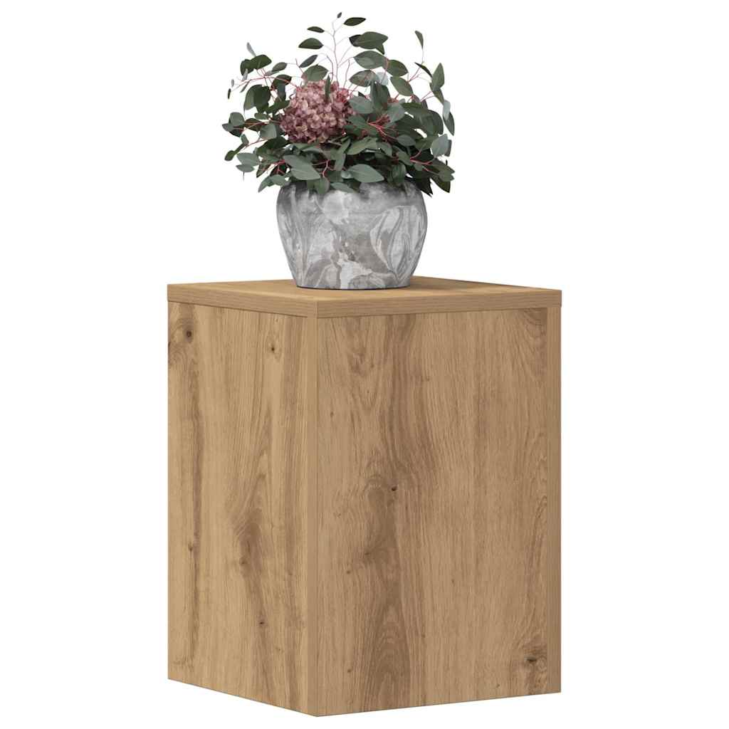 Vidaxx maceteros 2 piezas 25x25x35 cm madera artesanal roble