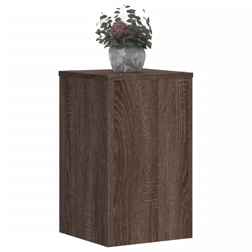 Standard di pianta Vidaxl 2 pezzi 30x30x50 cm quercia marrone trasformata