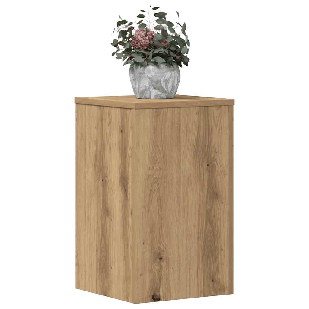 Vidaxx maceteros 2 piezas 30x30x50 cm madera artesanal roble