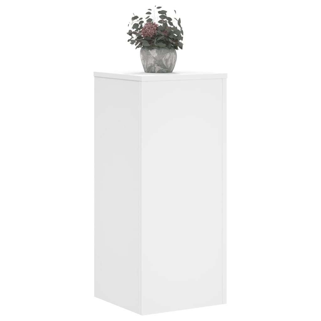 Vidaxl Planting Stands 2 PCS 30x30x70 cm de madera procesada blanca