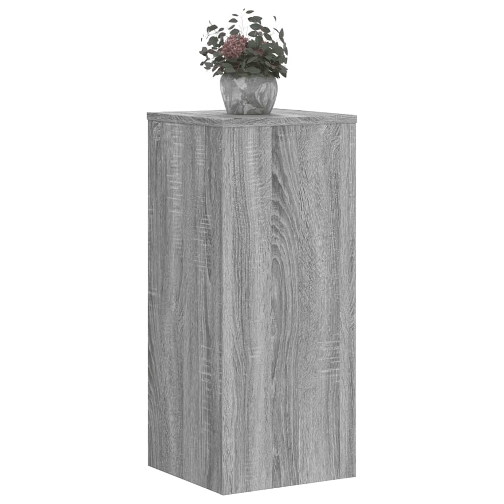 Estándares de plantas Vidaxl 2 PCS 30X30X70 CM BODER PROCESADO GRIS Sonoma