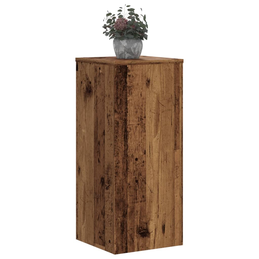 VidaXL maceteros 2 uds 30x30x70 cm madera tratada color madera vieja