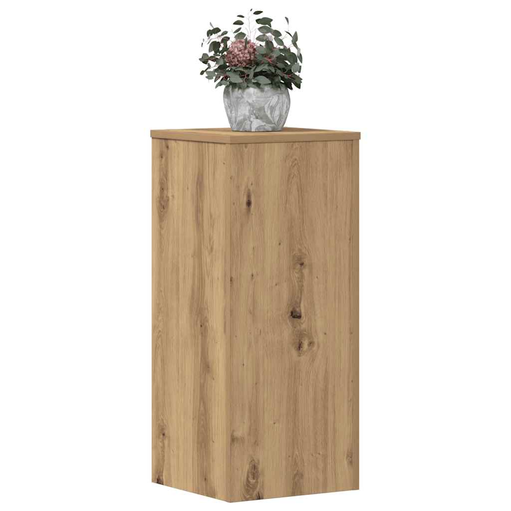 Vidaxx maceteros 2 piezas 30x30x70 cm madera artesanal roble