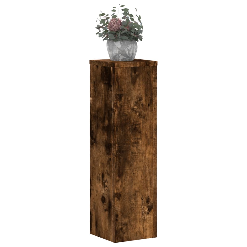 Vidaxx maceteros 2 piezas 17x17x60 cm madera procesada roble ahumado