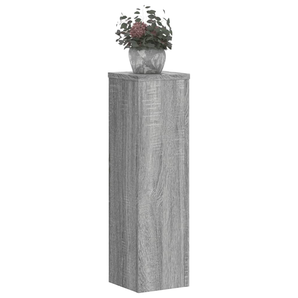 Estándares de planta Vidaxl 2 PCS 17x17x60 cm de madera procesada Sonoma