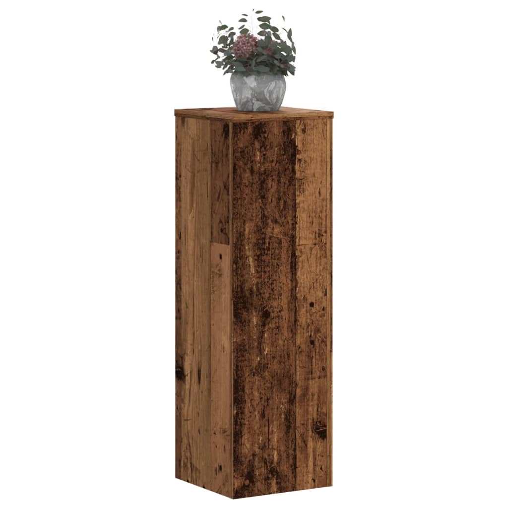 Vidaxx maceteros 2 uds 25x25x80 cm madera tratada color madera vieja