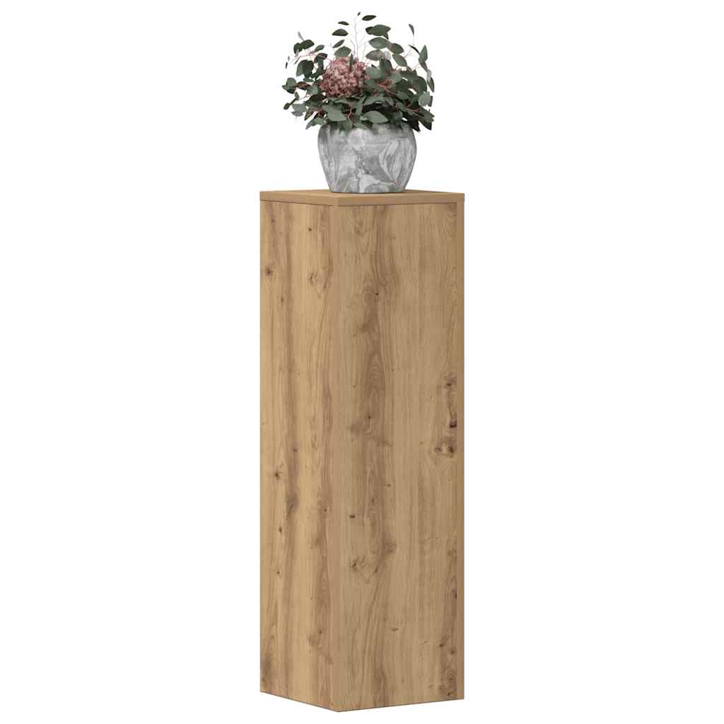 VidaXL maceteros 2 piezas 25x25x80 cm madera artesanal color roble