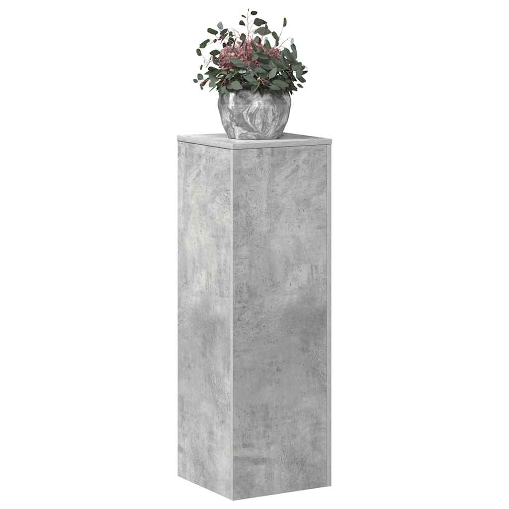 Estándar de planta Vidaxl 33x33x100 cm de madera procesada betongrijs