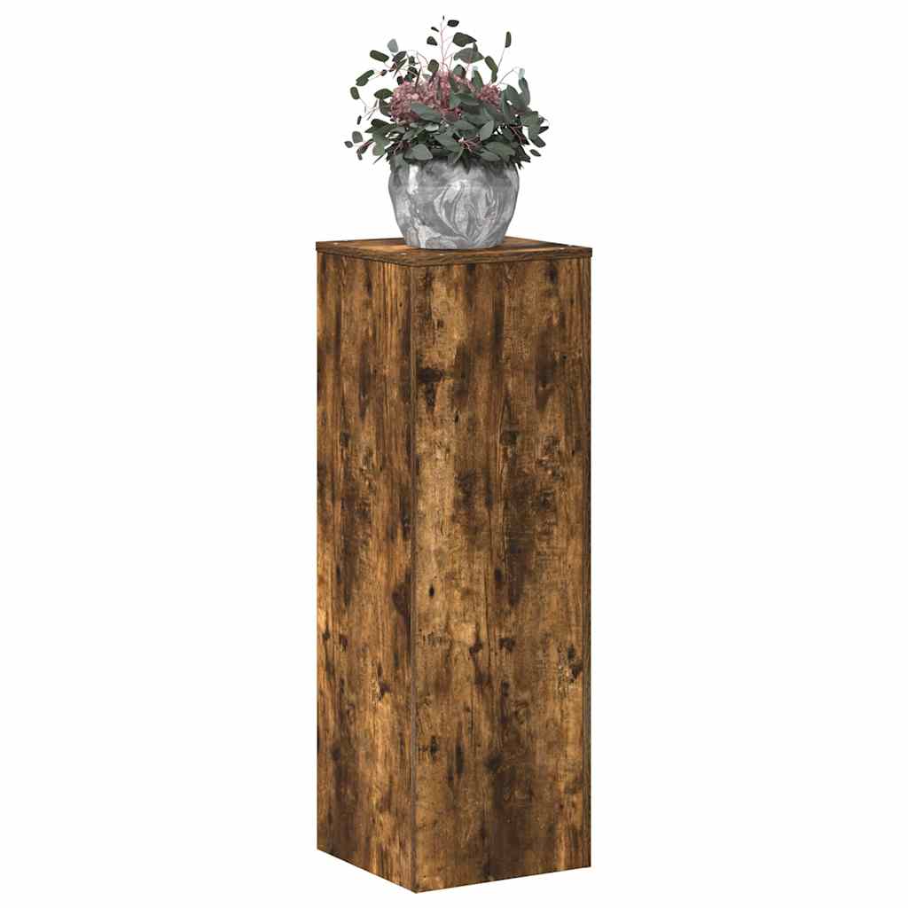 Vidaxx soporte para plantas 33x33x100 cm madera procesada, roble ahumado