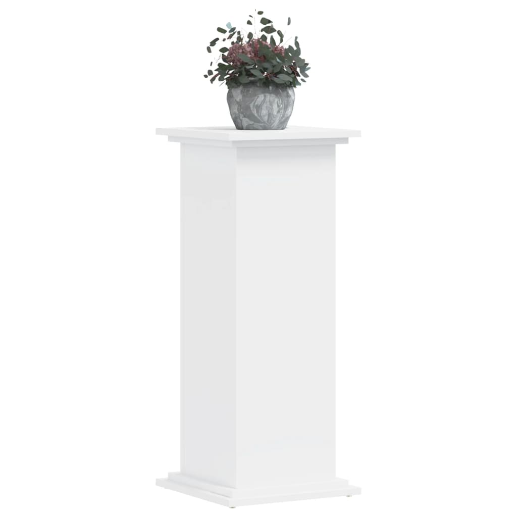Estándar de planta Vidaxl 33x33x80 cm de madera procesada blanca