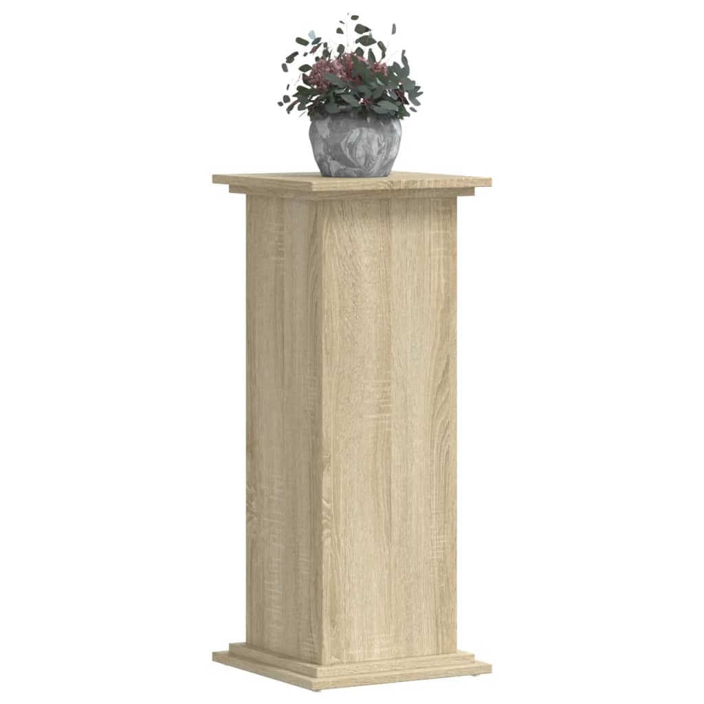 Estándar de la planta Vidaxl 33x33x80 cm de madera procesada Sonoma Oak -Coled