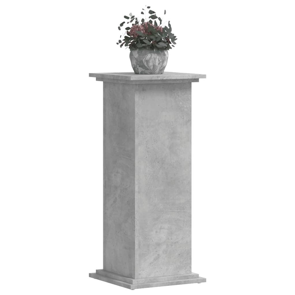 Estándar de planta Vidaxl 33x33x80 cm de madera procesada betongrijs