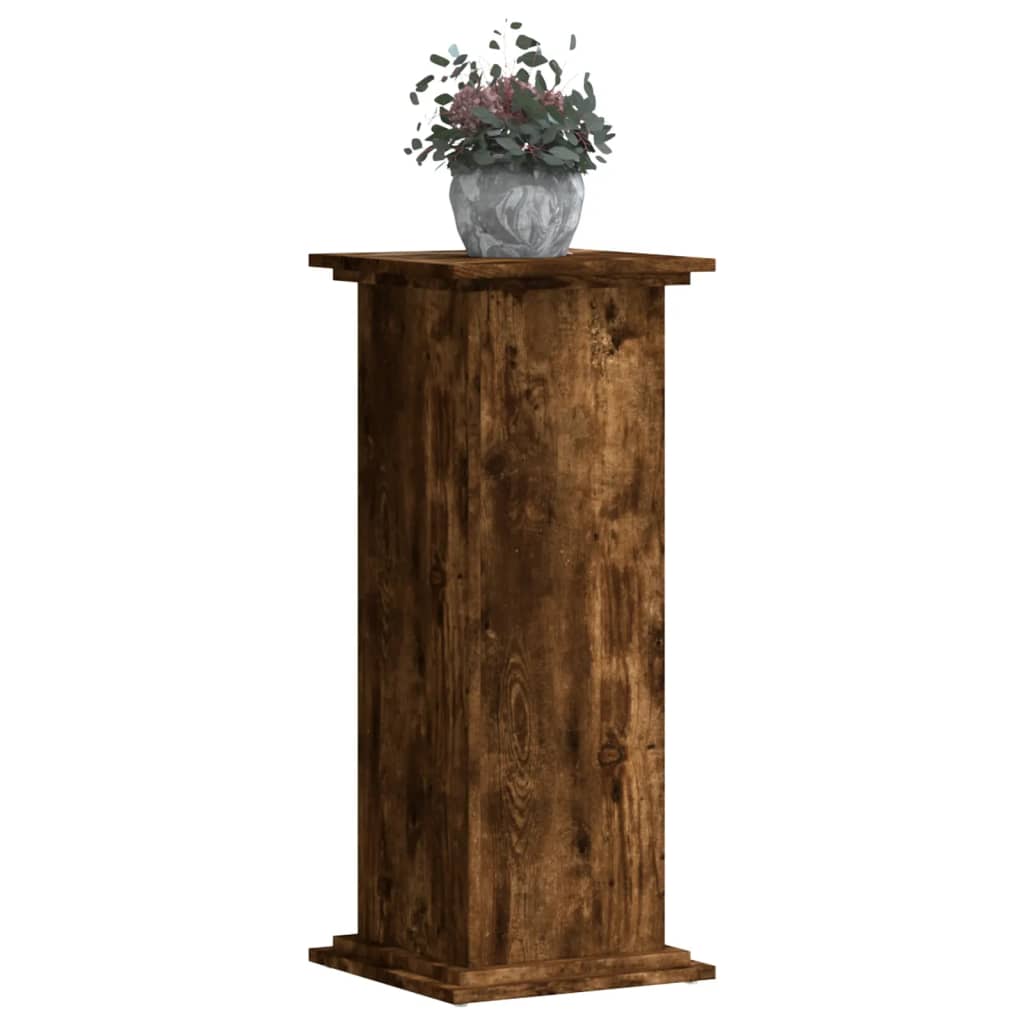 Estándar de la planta Vidaxl 33x33x80 cm de madera procesada de roble topo coloreado