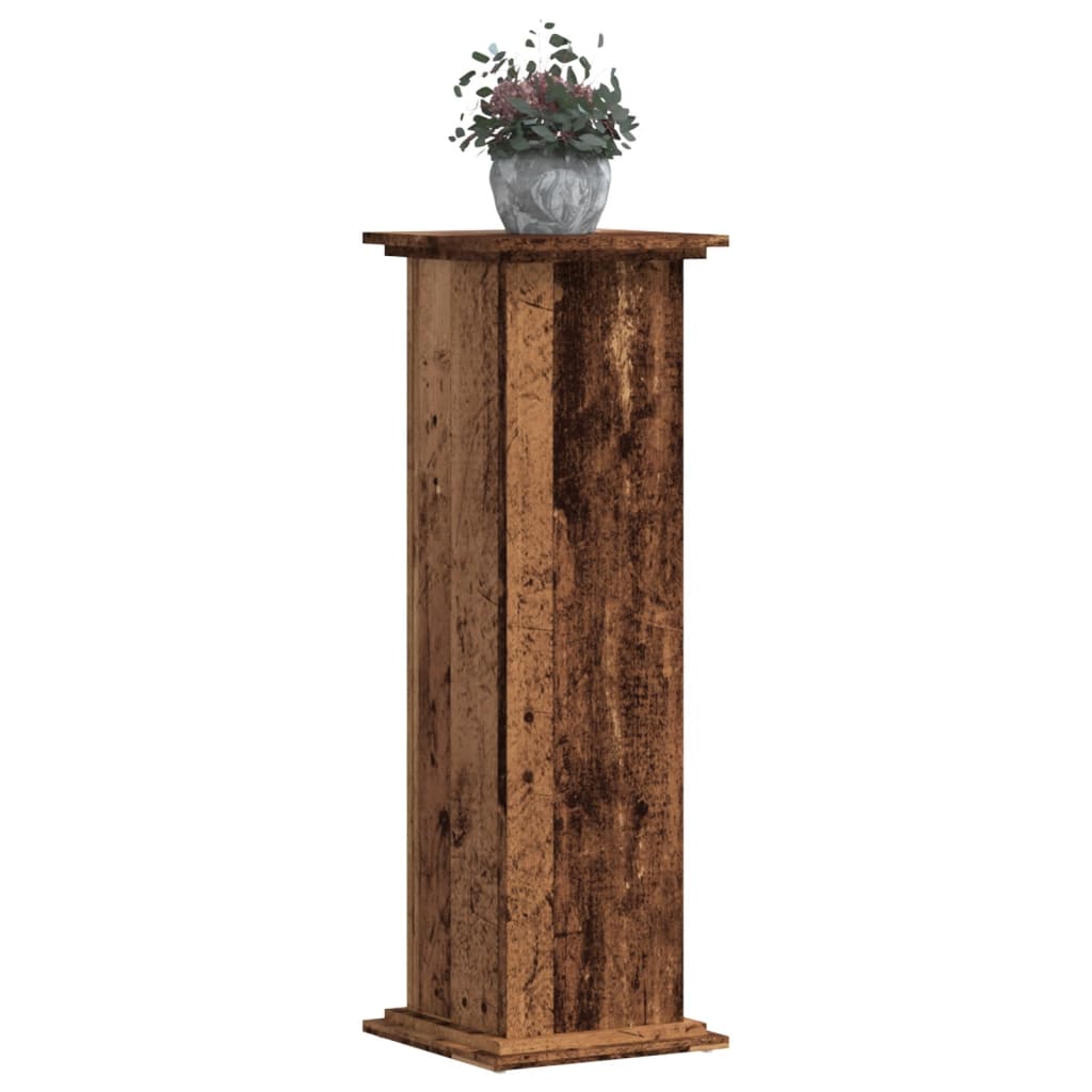 Estándar de planta Vidaxl 33x33x100 cm de madera procesada de madera vieja