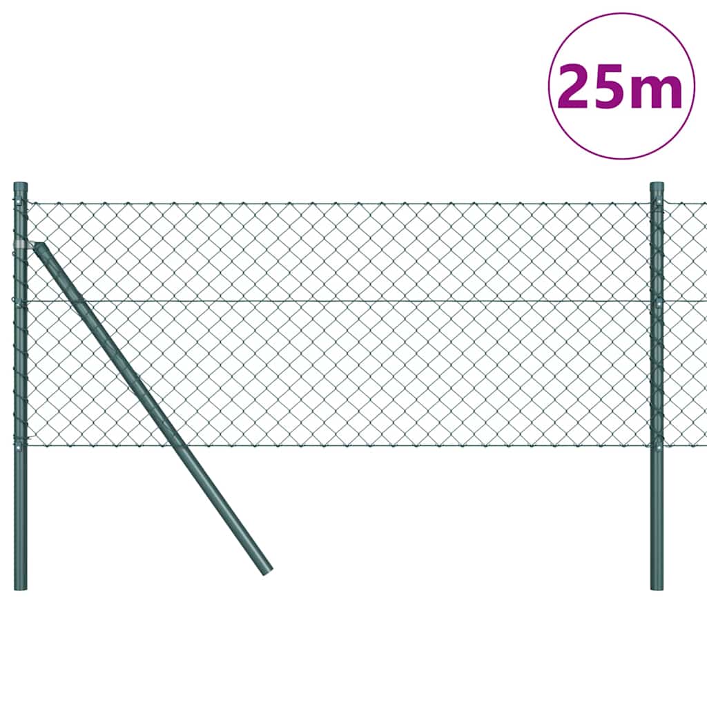 Poste para valla Vidaxl verde 25 x 0,6 m (malla 40 x 40 mm)