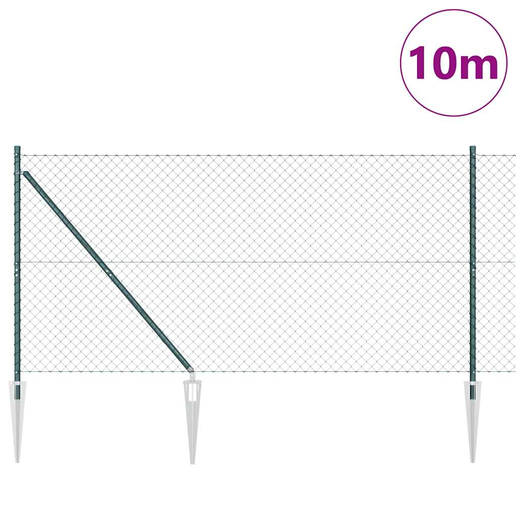 Poste para valla Vidaxl verde 10 x 1,4 m (malla 60 x 60 mm)