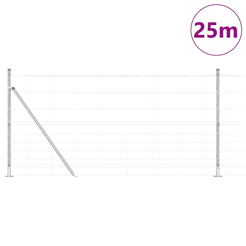 Poste para valla vidaxl acero galvanizado 25 x 1,2 m