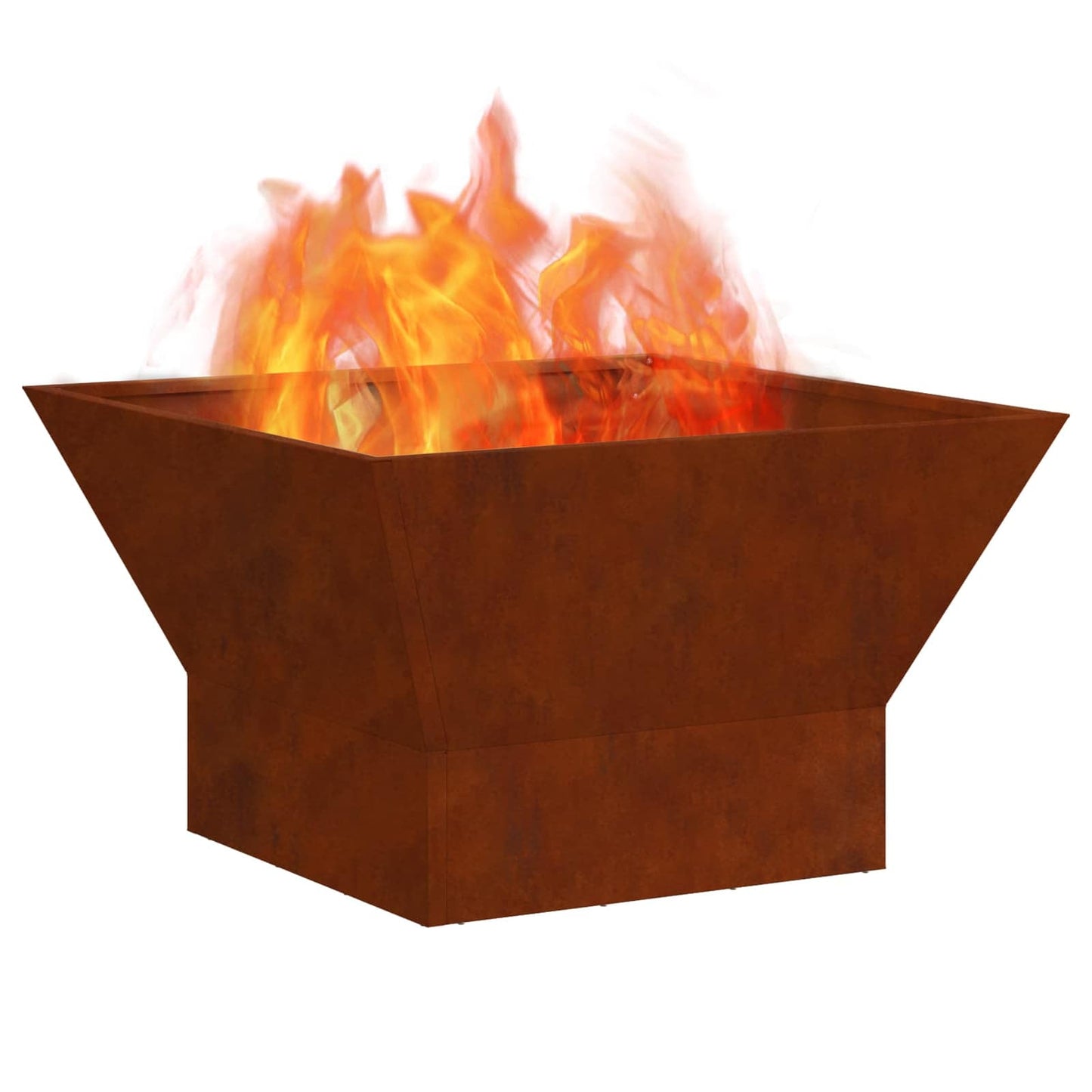 Braciere Vidaxl marrone 60 x 60 x 35 cm in acciaio corten