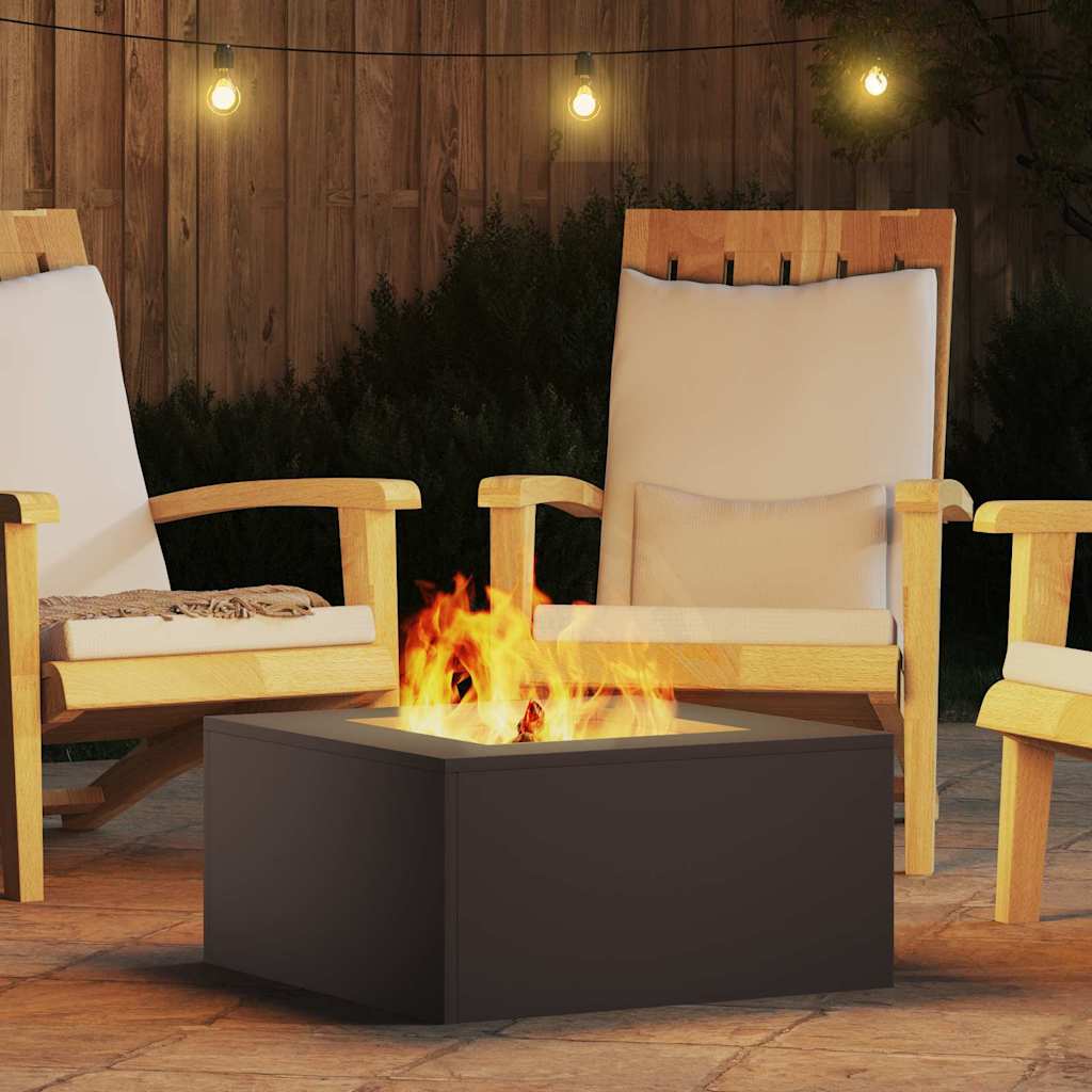 Braciere Vidaxl nero 60 x 60 x 30 cm in acciaio