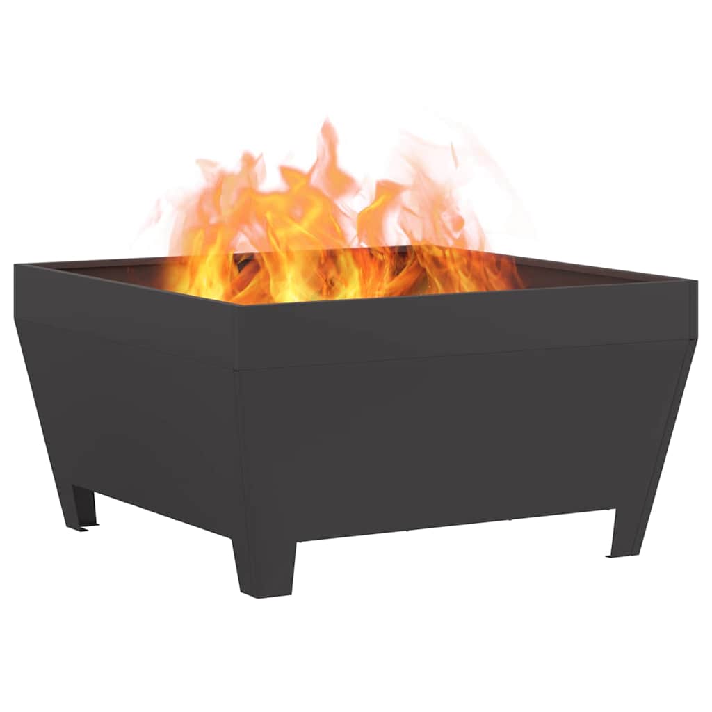 Braciere Vidaxl nero 80 x 80 x 43 cm in acciaio