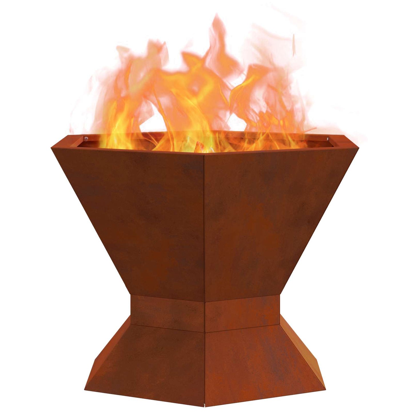 Braciere Vidaxl marrone 50 x 50 x 40 cm in acciaio corten