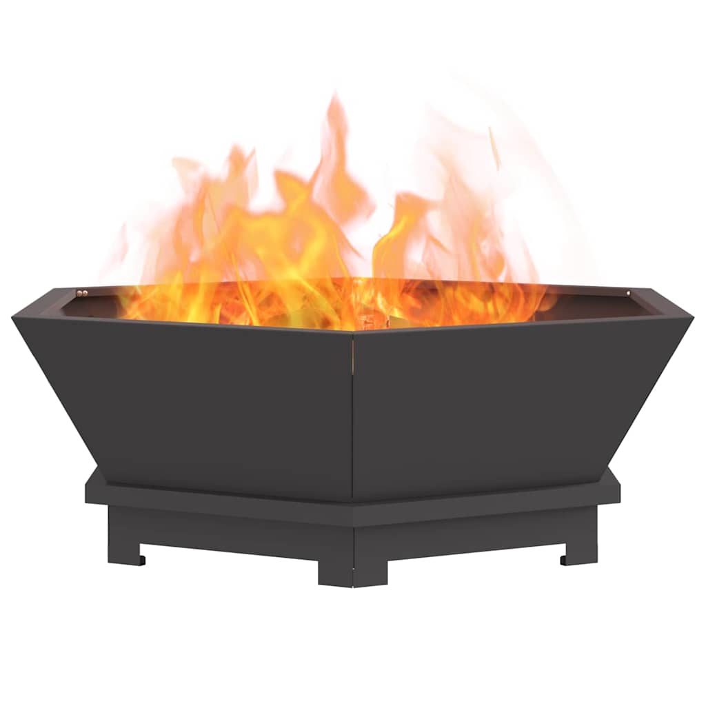 Braciere Vidaxl nero 75 x 75 x 28 cm in acciaio
