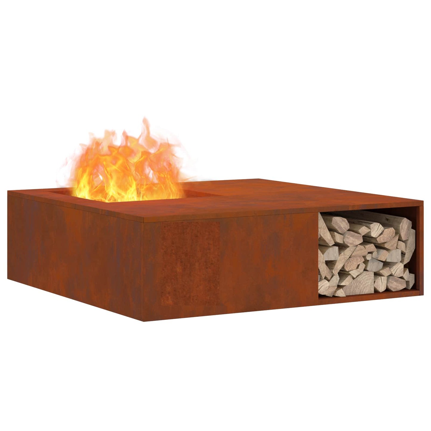 Vidaxl vuurkorf bruin 100 x 100 x 30 cm cortenstaal