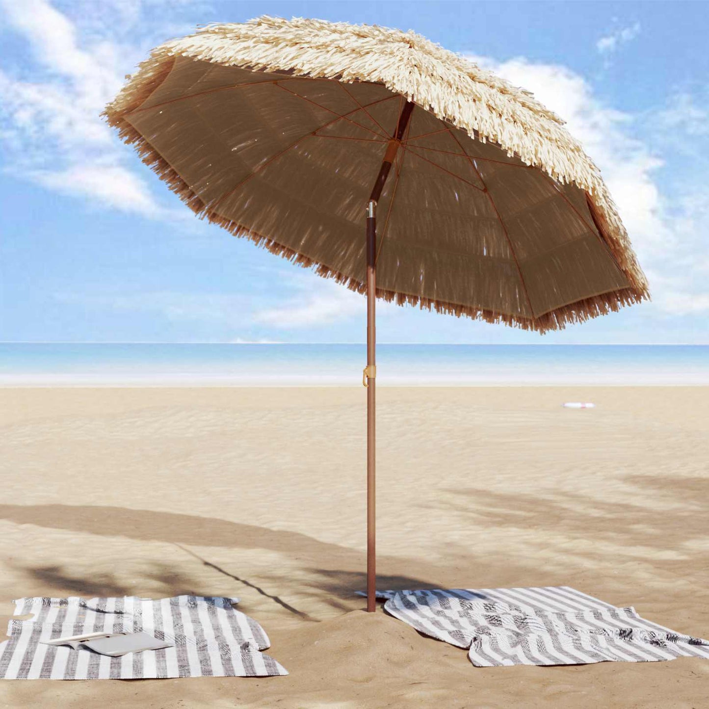 Vidaxl tuinparasol naturel 205 x 205 x 210 cm