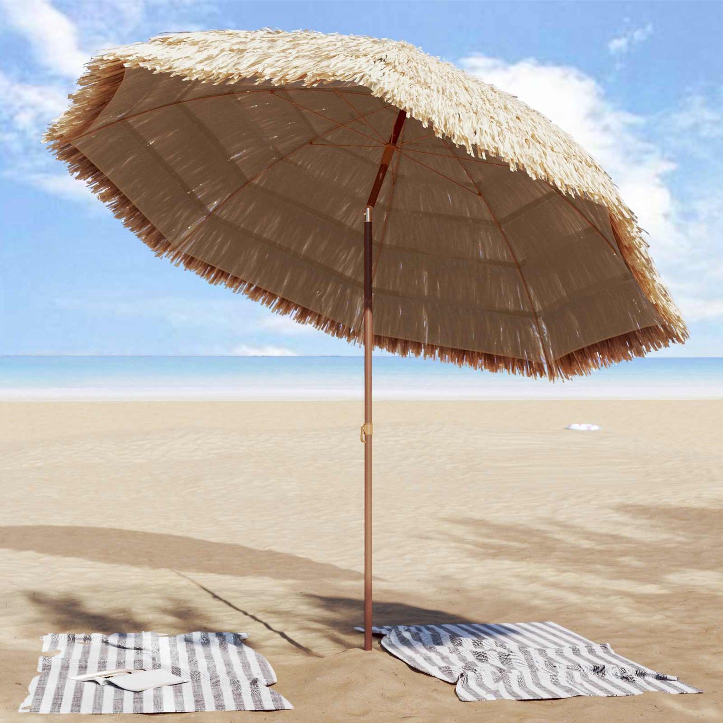 Vidaxl tuinparasol naturel 255 x 255 x 255 cm