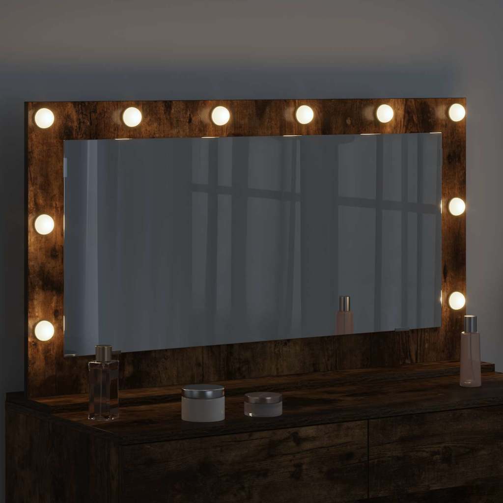 Vidaxx espejo de maquillaje rectangular roble ahumado 100 x 55 x 18 cm