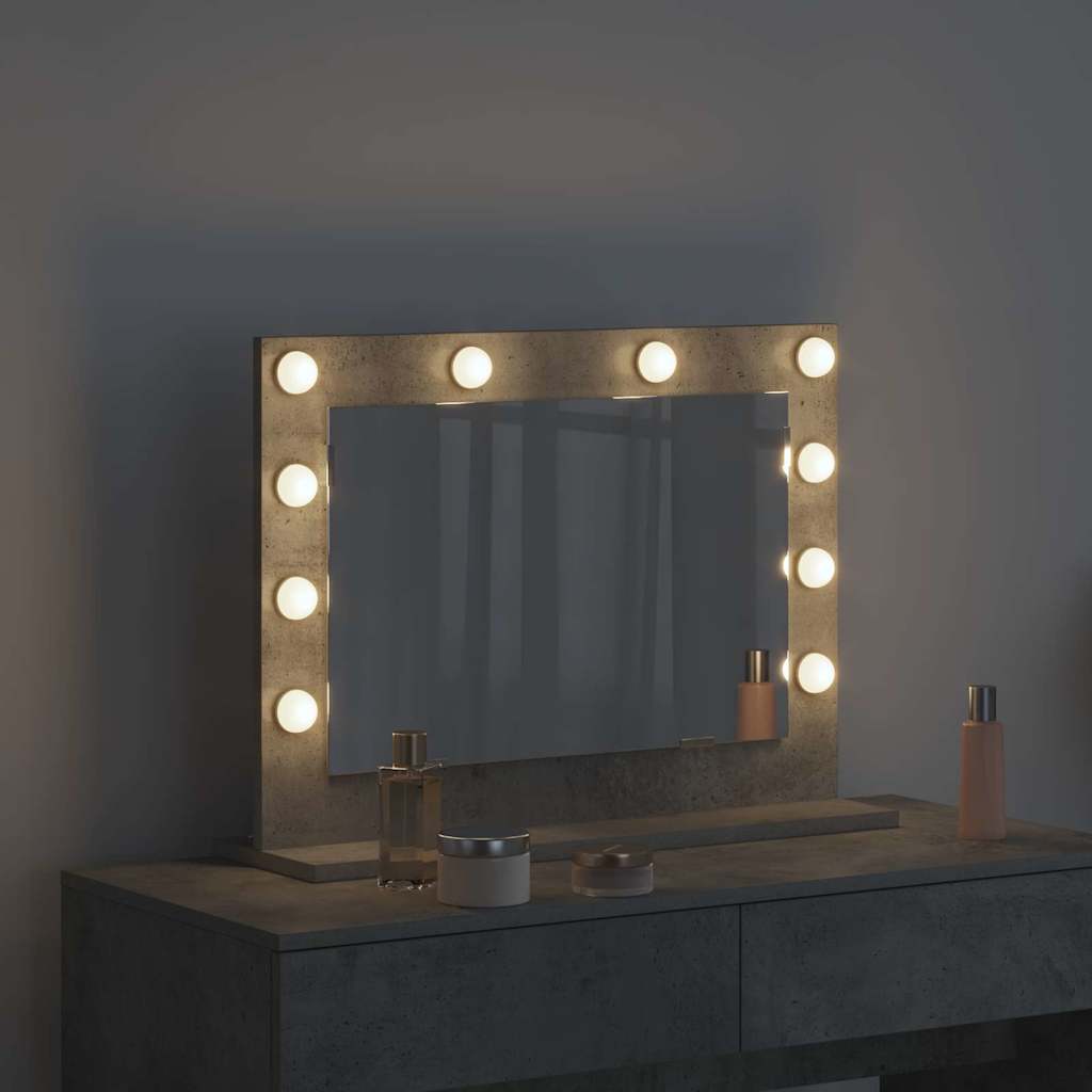 Vidaxx espejo de maquillaje rectangular gris hormigón 60 x 45 x 18 cm