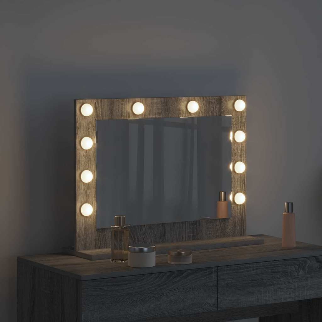 Vidaxx espejo de maquillaje rectangular gris sonoma 60 x 45 x 18 cm