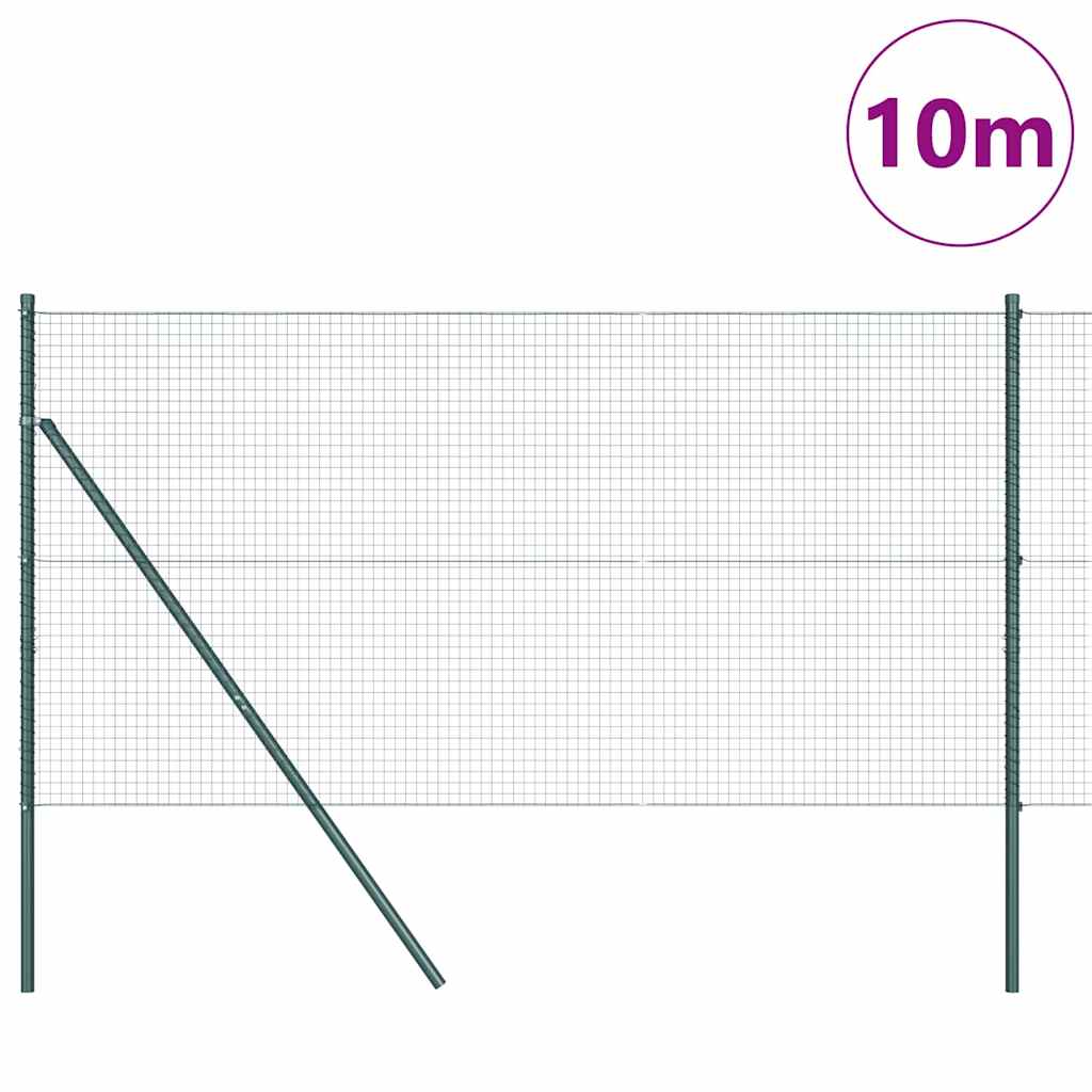 Poste para valla Vidaxl verde 10 x 1 m (malla 25 x 25 mm) acero