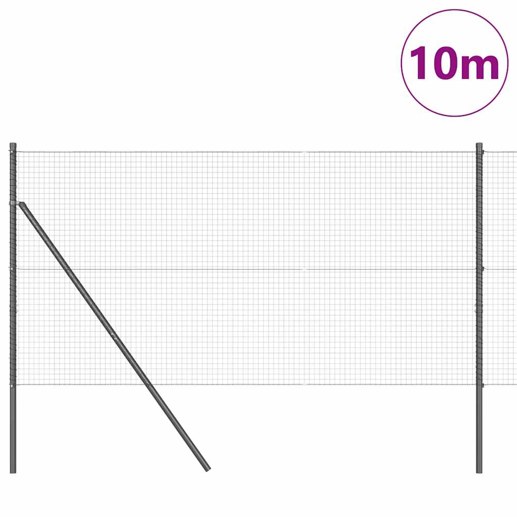 Poste para valla Vidaxl gris 10 x 1 m (malla 25 x 25 mm) acero