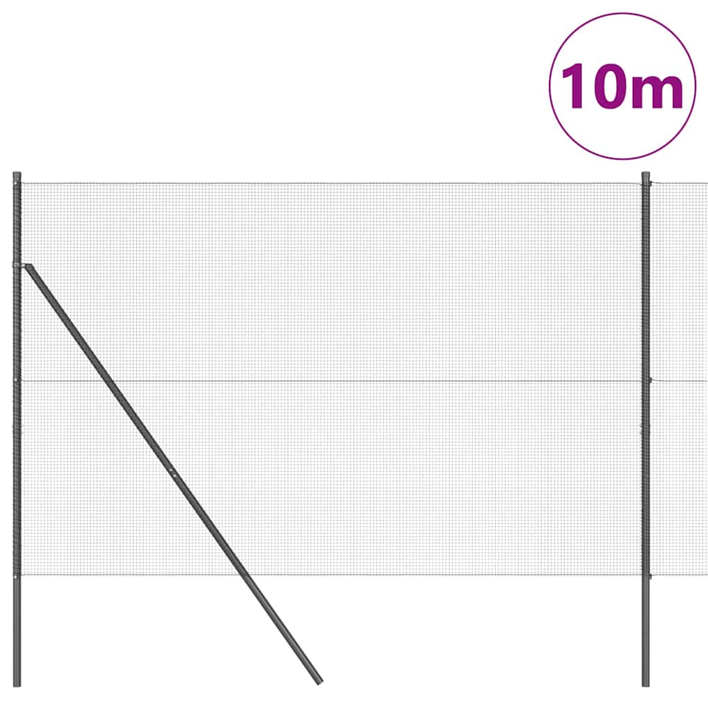 Poste para valla Vidaxl gris 10 x 1,6 m (malla 12 x 12 mm)