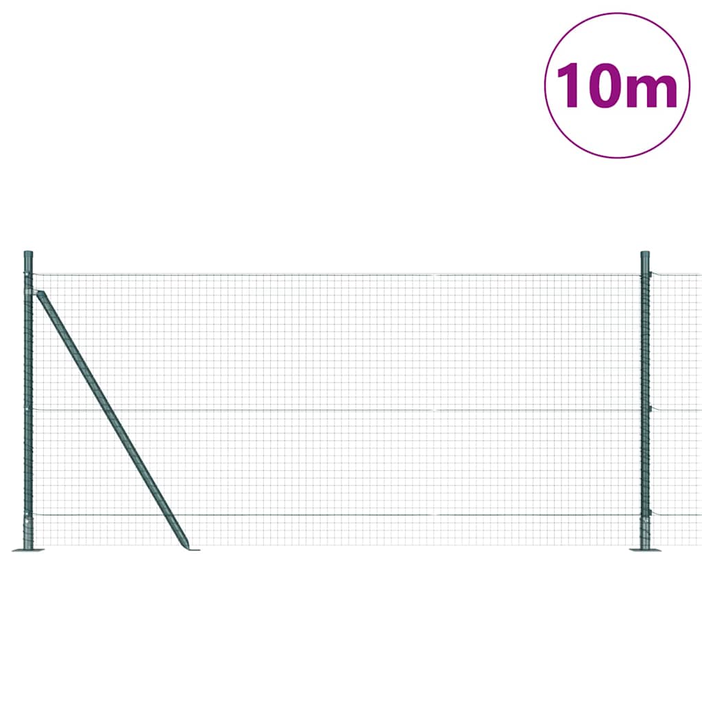 Poste para valla Vidaxl verde 10 x 1 m (malla 25 x 25 mm) acero