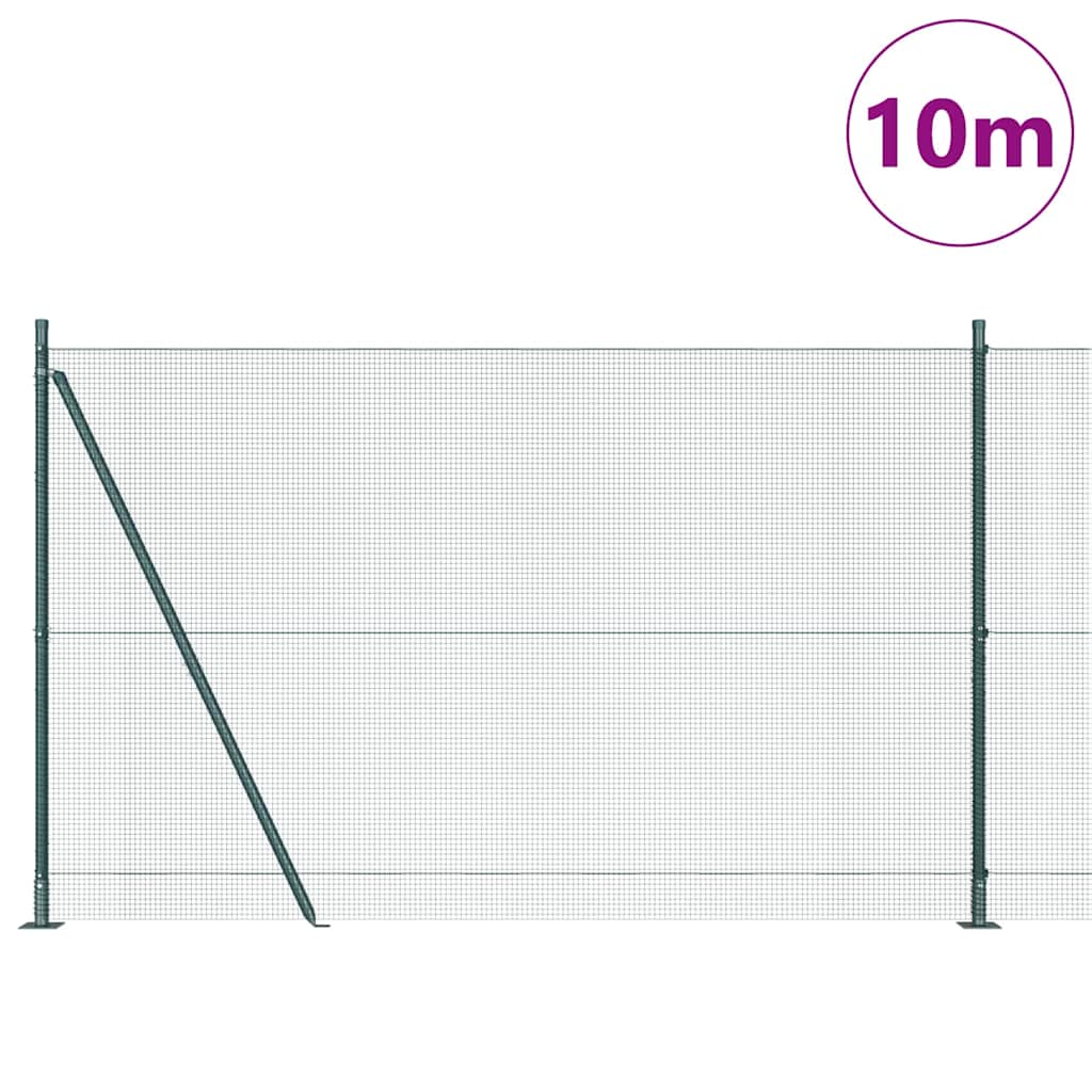 Poste para valla Vidaxl verde 10 x 1,4 m (malla 12 x 12 mm)