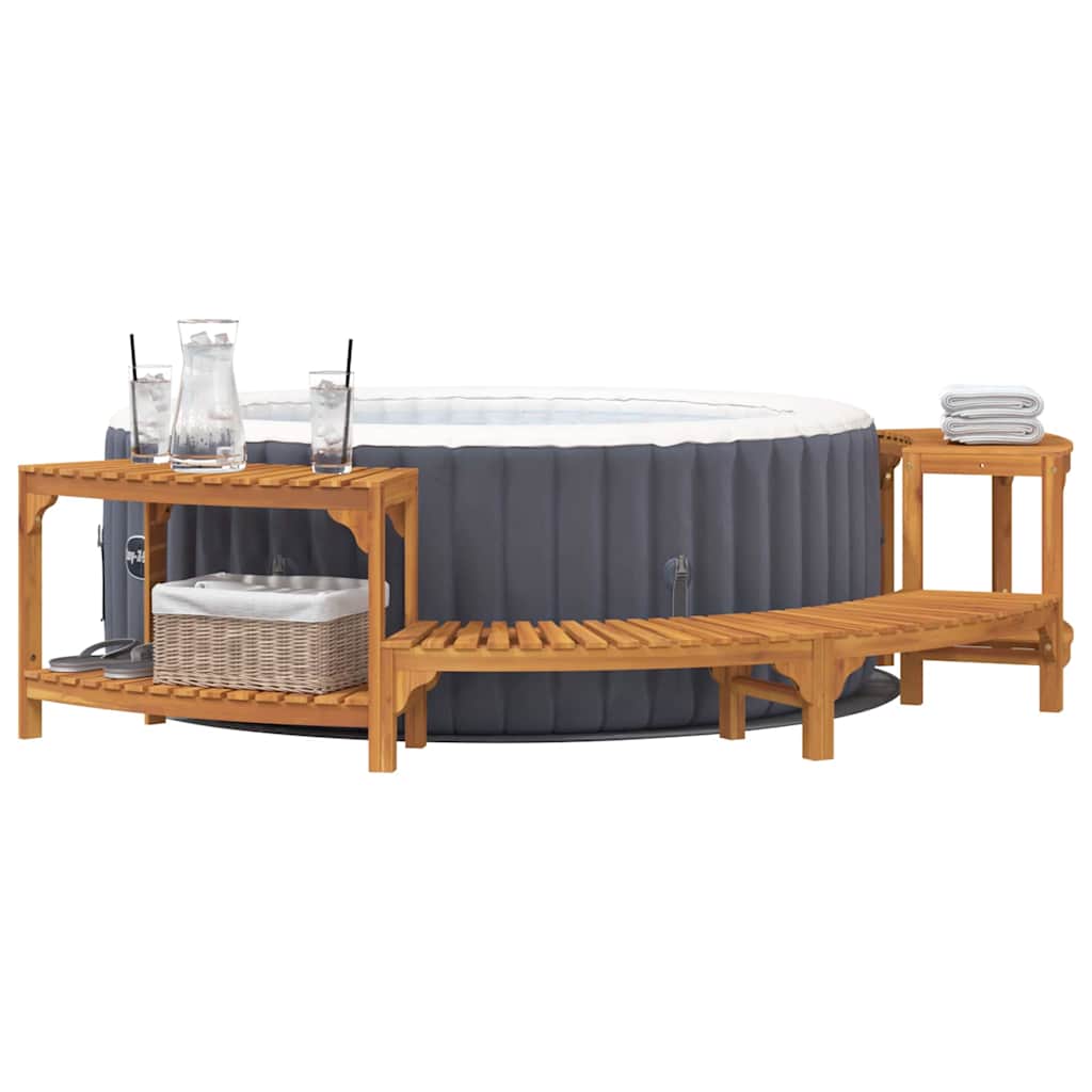 Vidaxx ambiente de jacuzzi semicircular marrón 272 x 120 x 55,5 cm