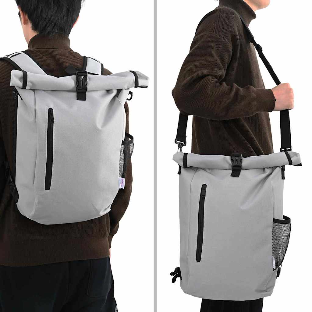 Borsa da bicicletta Vidaxx grigia 31 x 13 x 58 cm in poliestere