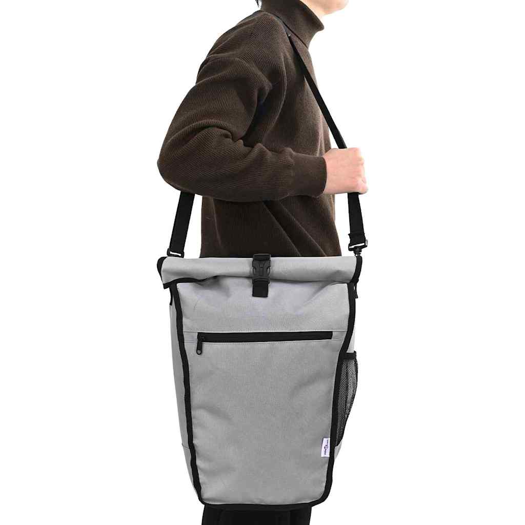 Vidaxl fietstas grijs 34 x 16 x 59 cm polyester