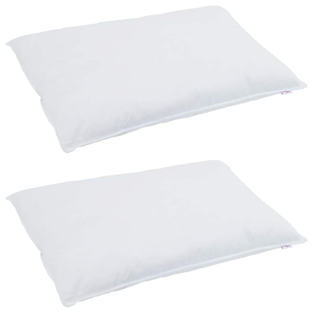 Cuscino Vidaxxl con cuscino 2 pezzi piume bianche 40 x 80 cm