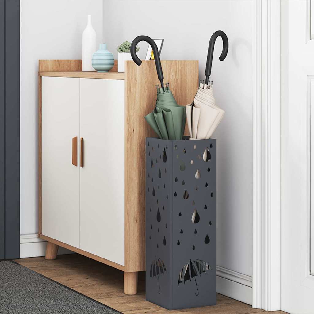 Ombrello Vidaxl standard antracite 15,5 x 15,5 x 49 cm in metallo