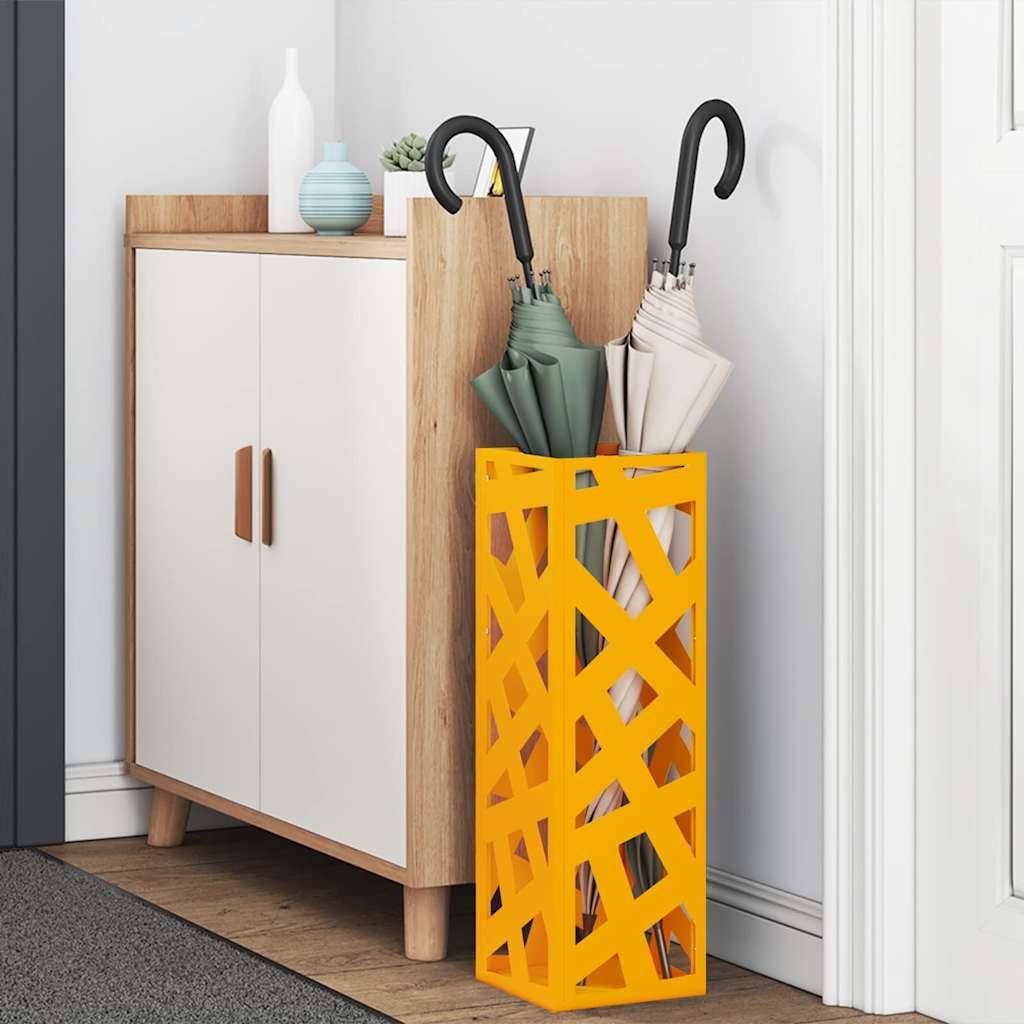 Ombrello Vidaxl standard giallo senape 15,5 x 15,5 x 49 cm in metallo
